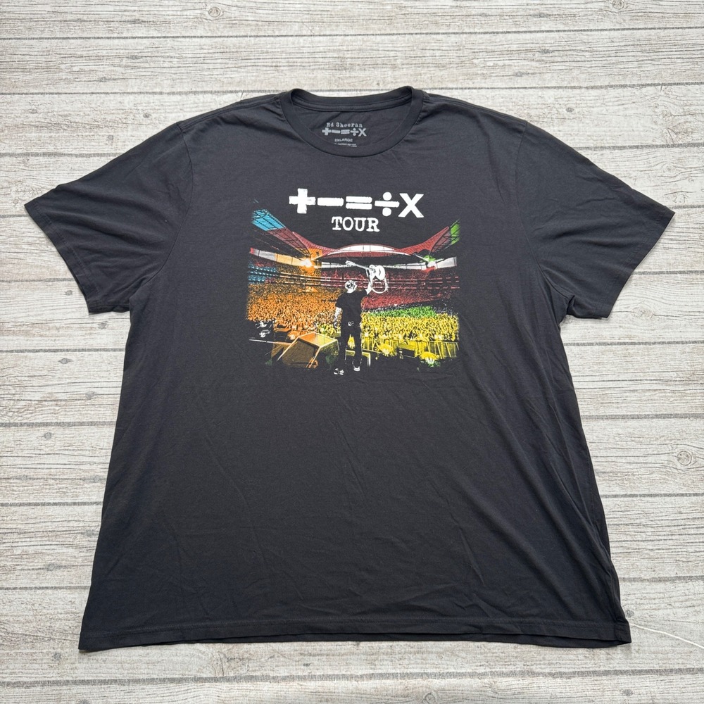 Ed Sheeran Mathematics Tour T-Shirt Mens 2XL Black 2023 World Tour Concert Dates